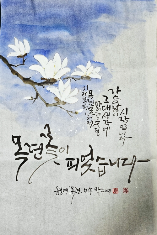 목련꽃이 피었습니다.